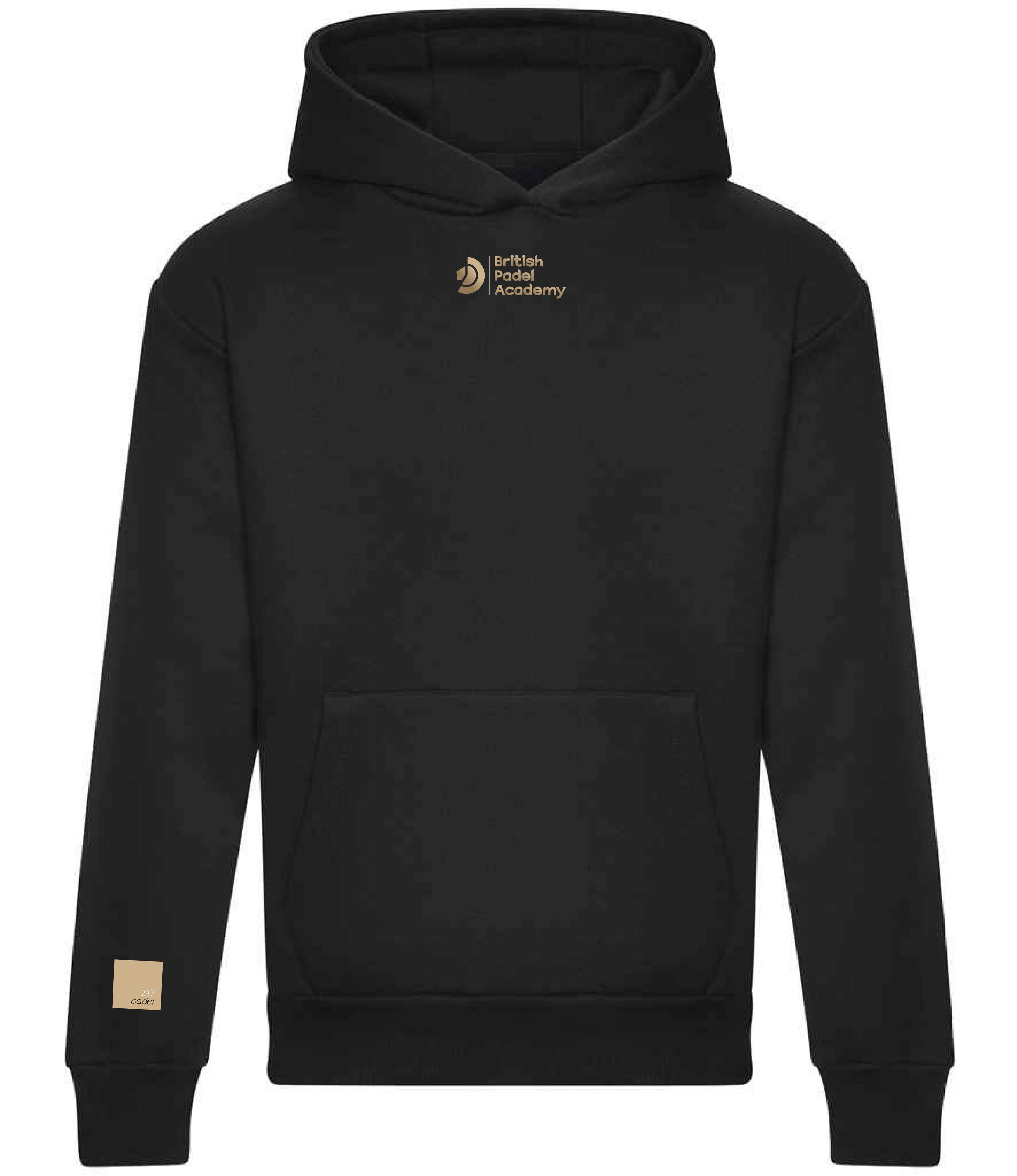 Black 237 Padel Special Edition Britsh Padel Academy Collection Hoodie 237PadelBPASpecialEditionJH120NEWDeepBlackFRONT 237 Collective