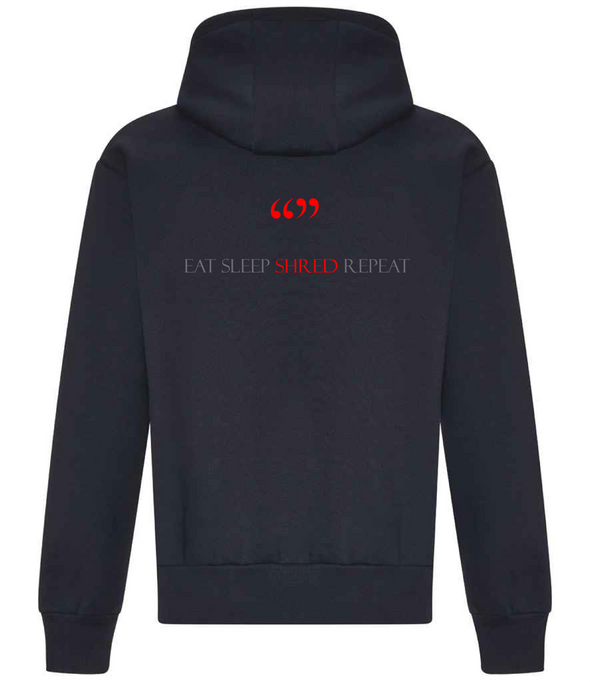 French Navy 237 Powder Hoodie - Eat Sleep Shred Repeat collection Hoodie EatsleepshredrepeatFrenchNavyHoodieBack 237 Collective